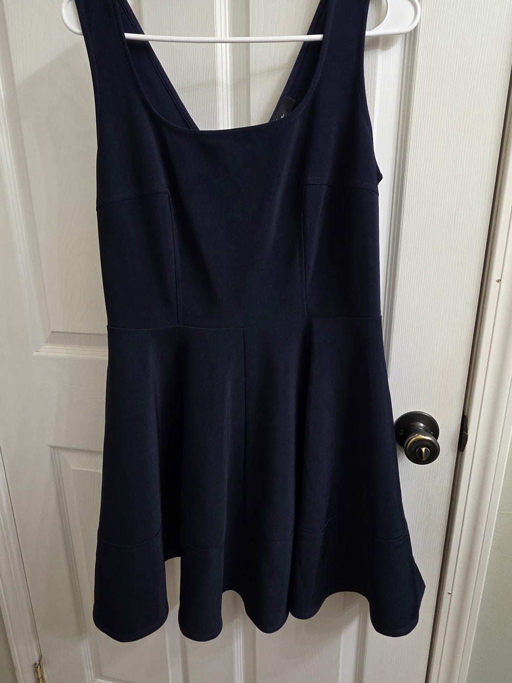 Lulus Home Before Daylight Navy Blue Skater Dress - Size XL